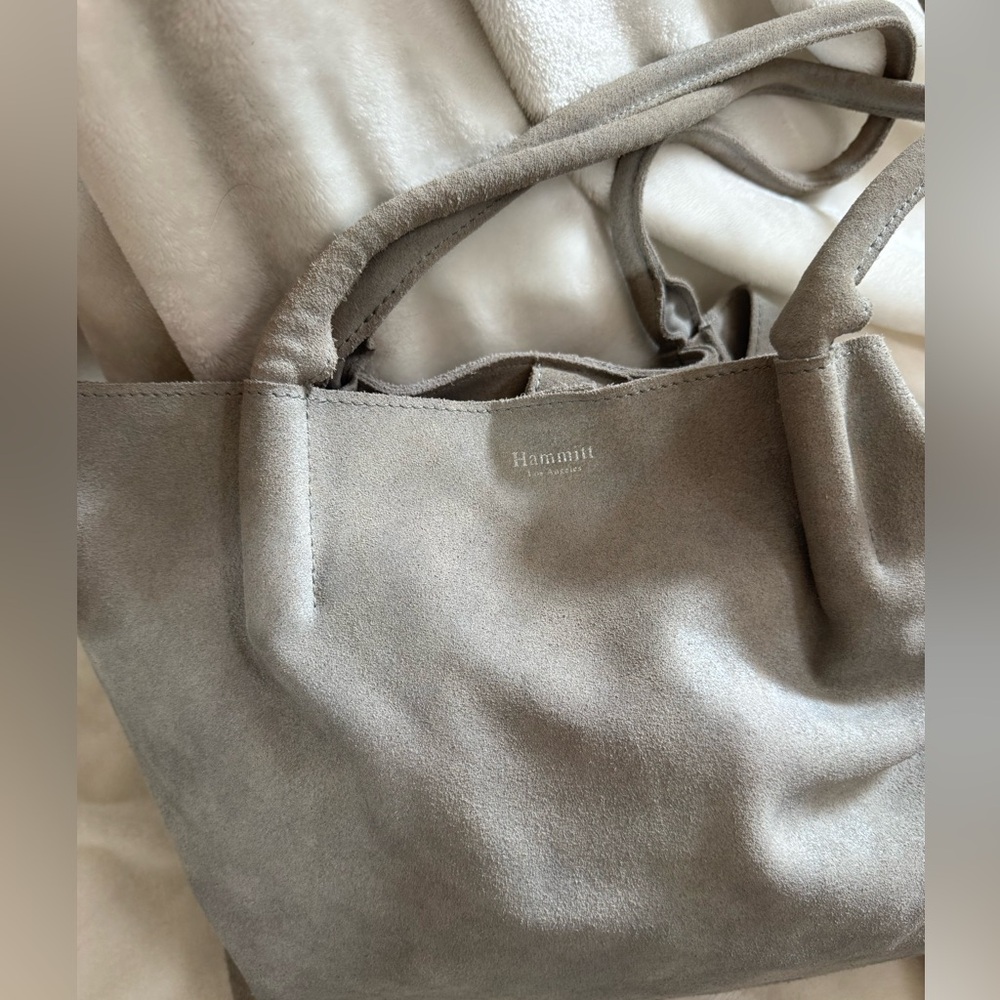 Hammitt Oliver light grey tote suede - Picture 3 of 7